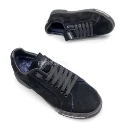 Dolce & Gabbana Man Winter Suede Black
