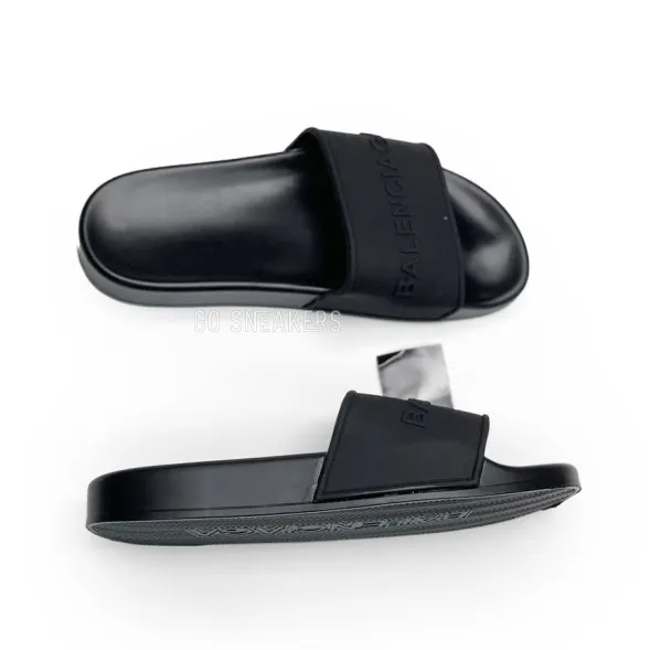 Мужские шлепанцы Balenciaga Slipers Man Black Monogram