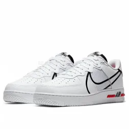 Nike Air Force 1 React White Black Red
