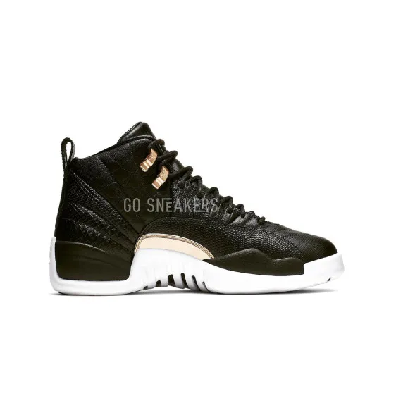 Унисекс кроссовки Nike Air Jordan 12 Retro Black Metallic Gold White