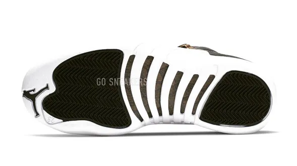 Унисекс кроссовки Nike Air Jordan 12 Retro Black Metallic Gold White
