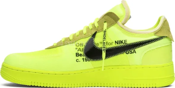 Унисекс кроссовки Nike Off-White x Air Force 1 Low &amp;#039;Volt&amp;#039;