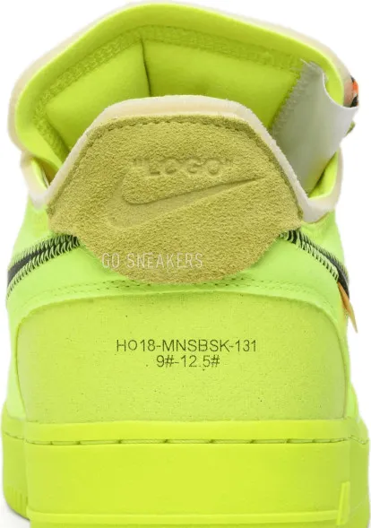 Унисекс кроссовки Nike Off-White x Air Force 1 Low &amp;#039;Volt&amp;#039;