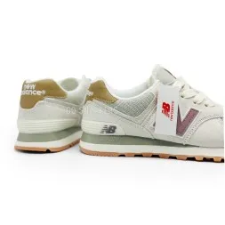 New Balance 574 Woman Suede White
