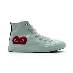 Converse X Comme Des Garcons Play White High Top