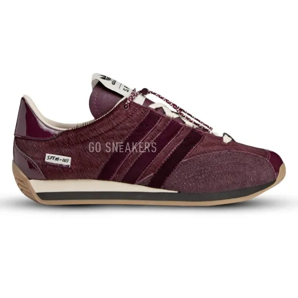 Унисекс кроссовки Adidas Originals Country OG x SFTM Pony Hair Pack Maroon
