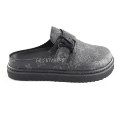 Louis Vuitton Slipper Black Leather 