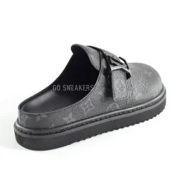 Louis Vuitton Slipper Black Leather 