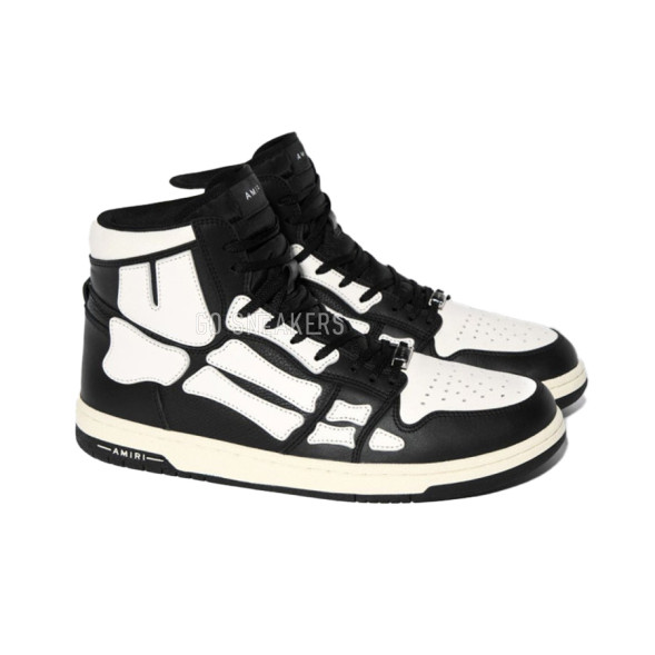 Унисекс кроссовки Amiri Skel Top High Black White 