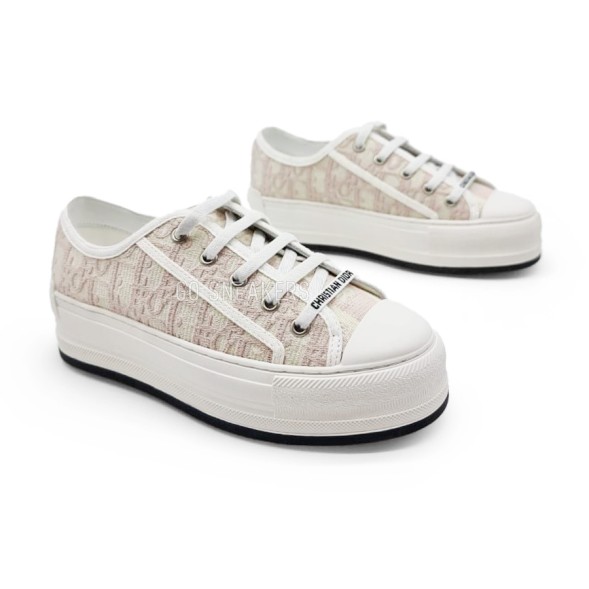 Женские кроссовки Dior Woman Beige Platform