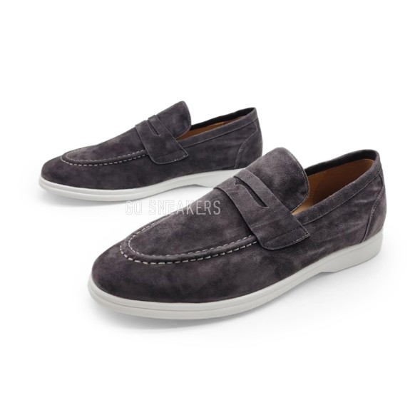 Мужские лоферы Kiton Loafers Suede Brown