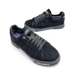 Dolce & Gabbana Man Winter Suede Black