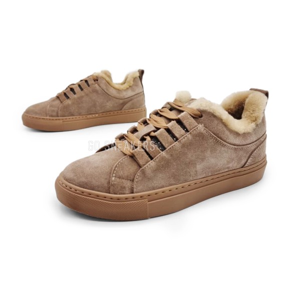 Унисекс зимние кроссовки Brunello Cucinelli Winter Sneaker Suede Brown