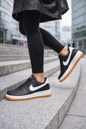Nike Air Force 1 Low Black White Swoosh