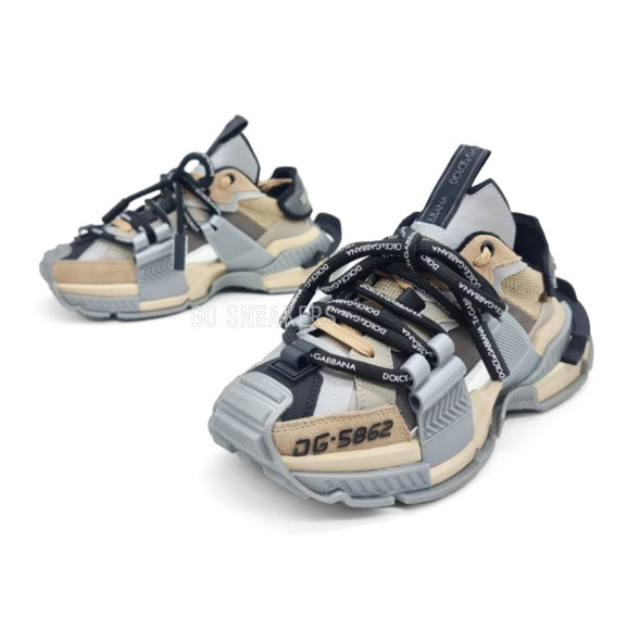 Женские кроссовки Dolce&amp;amp;Gabbana DG-5862 Beige/Grey