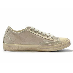 Golden Goose V-Star 2 Distressed Sneakers Textile Beige