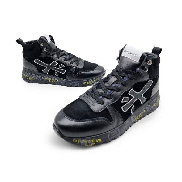 Унисекс кроссовки Premiata Mick Suede/Leather Black