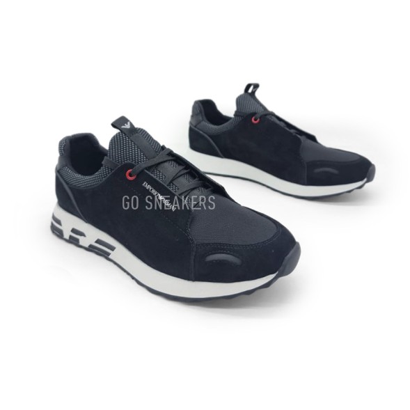 Мужские кроссовки Armani Suede Black