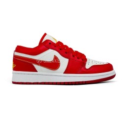 Nike Air Jordan 1 Low-Top Vintage Basketball Shoes Women&#039;s White Red