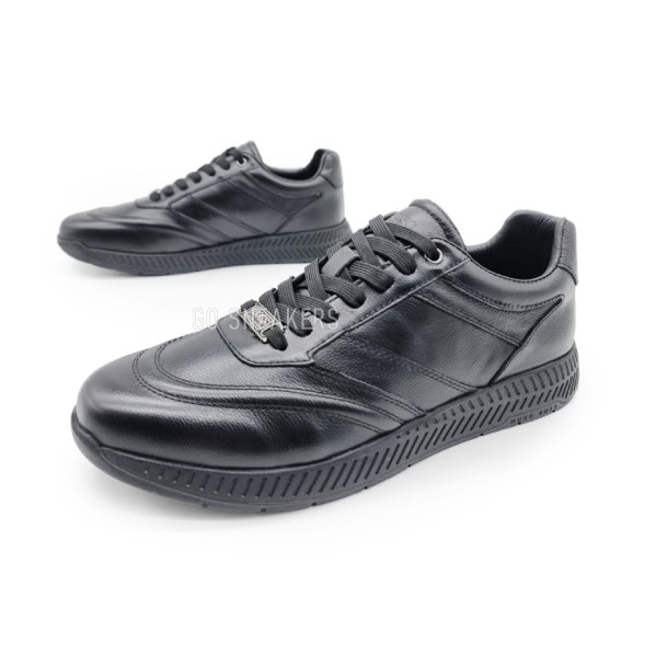 Унисекс кроссовки Hugo Boss Leather Black