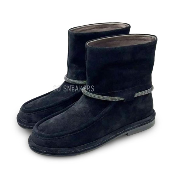 Женские сапоги Brunello Cucinelli Suede Boot Black