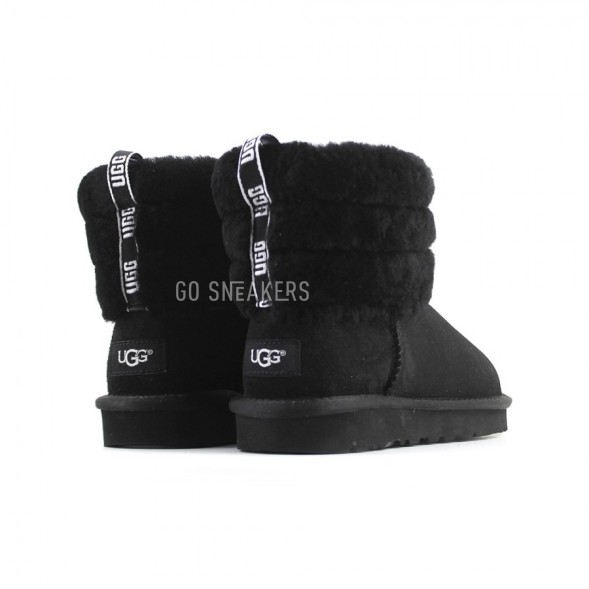 Женские мини угги Fluff Mini Quilted Logo Boot Black