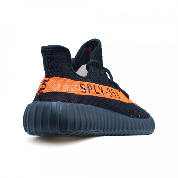 Мужские кроссовки Adidas YEEZY 350 SPLY Black-Orange