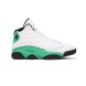 Унисекс кроссовки Nike Air Jordan 13 Retro White Lucky Green