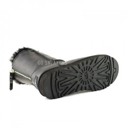 Short One Zip Black Leather - кожаные