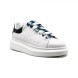 Женские кроссовки Alexander McQueen Luxe Glitter White-Black
