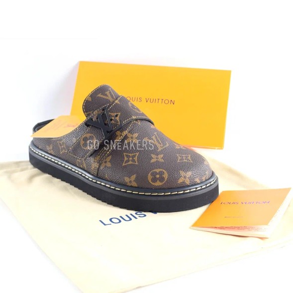 Унисекс тапочки Louis Vuitton Slipper Leather Brown