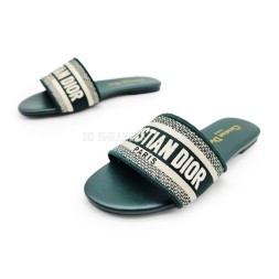 Dior Flip-flops Textile White/Green