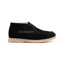 Loro Piana Open Walk Black Suede