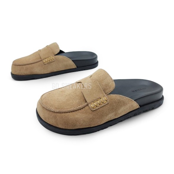 Женские сабо Hermes Sabo Suede Light Brown