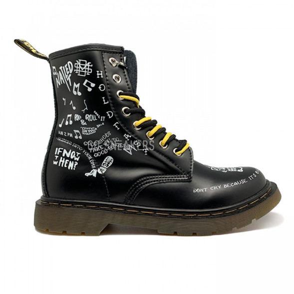 Унисекс ботинки Dr. Martens 1460 Scribble Black/White