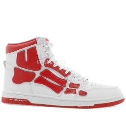 Amiri Skel Top High White Red