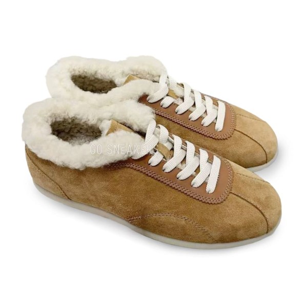 Женские зимние кроссовки Brunello Cucinelli Sneakers Winter Chestnut