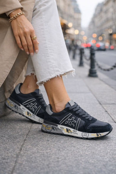 Унисекс кроссовки Premiata 483 Textile/Suede Black
