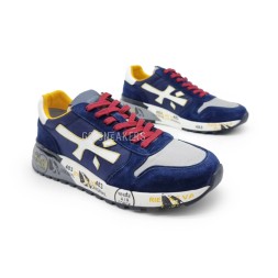 Premiata 483 Textile/Suede Navy/White