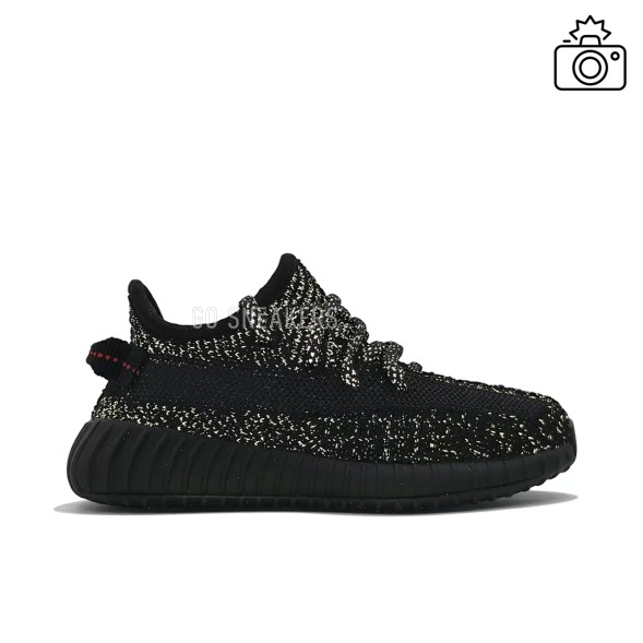 Детские кроссовки Adidas Yeezy Boost 350 V2 Kids Static Black Reflective