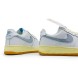 Женские кроссовки Nike Air Force Light Blue/Yellow 