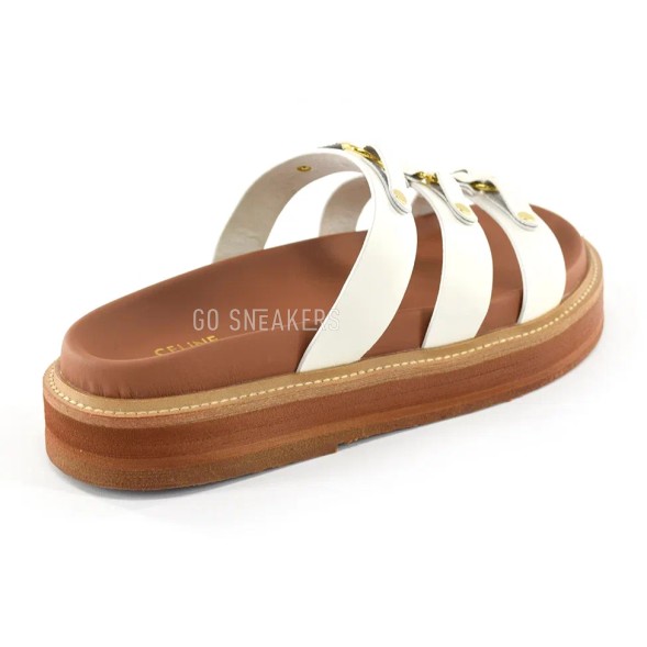 Женские шлепки Celine Spanking White