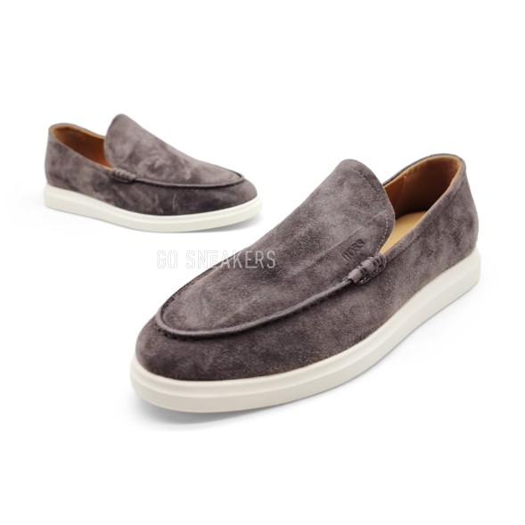 Мужские лоферы Hugo Boss Loafers Suede Brown